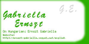 gabriella ernszt business card